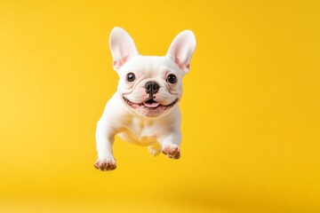 French bulldog dog on colorful background