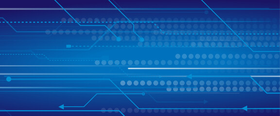 Wall Mural - hi-tech vector illustration with various technology elements. abstract circuit board. digital intern