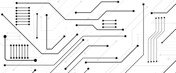 Wall Mural - vector abstract technology on white background. abstract futuristic circuit board illustration, circ