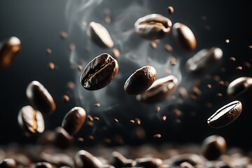 Poster - Coffee Beans in Motion: A Stunning Visual