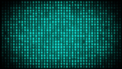 binary code stream, 3d illustration