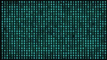 binary code stream, 3d illustration