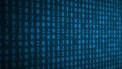 binary code stream, 3d illustration