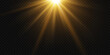 © Oleksandr - Golden flare and star flash, rays and lens effect.