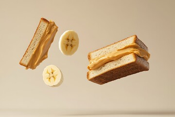 Sticker - Peanut Butter Banana Toast Sandwich - A Simple Delight