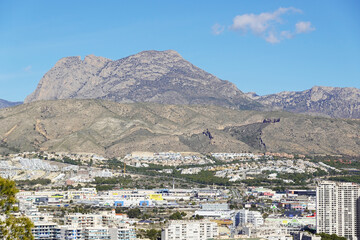 Wall Mural - The panorama of Pick Puig Campana from Benidorm, Spain