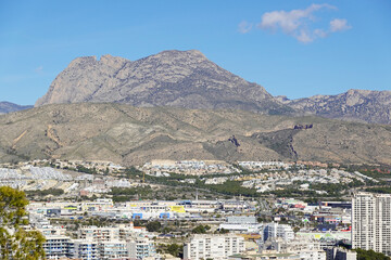 Wall Mural - The panorama of Pick Puig Campana from Benidorm, Spain