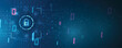 © kras99 - Digital lock protect data flow in global network