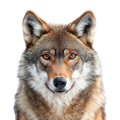  red wolf expression isolated on transparent png