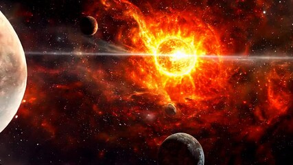 Poster - earth and sun