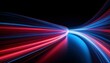 © Marko - Vibrant, dynamic light trails of blue and red flow smoothly across a black backdrop, creating an abstract and energetic visual