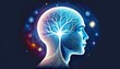 © Frantisek - human head silhouette with blue background