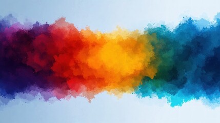 Poster - Vibrant Colorful Abstract Paint Splash with Blurry Background Effect