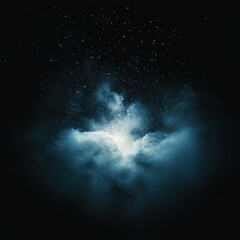abstract glowing nebula in deep space