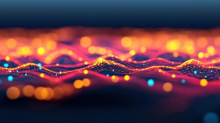 Fototapete - Colorful light display with a beautiful blur effect creating a dreamy atmosphere