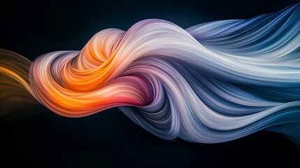 Wall Mural - Abstract flowing colors intertwining in a dynamic composition, creating a vibrant visual effect