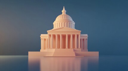 Aufkleber - The iconic capitol building standing proudly against a clear blue sky