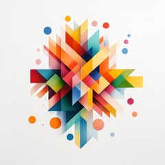 Poster - Colorful Geometric Abstract Art with Bold Shapes and Vivid Colors