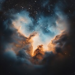 abstract space nebula background with stars