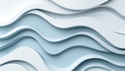 Wall Mural - abstract seamless blue 3d wave texture pattern background, minimalist design, monochromatic colors