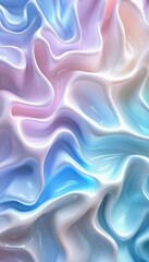 Wall Mural - pastel rainbow gradient wave pattern, abstract minimalist background with delicate 3d texture