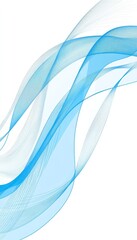 Wall Mural - seamless flow abstract background with dynamic blue wavy lines, curves, and subtle highlights