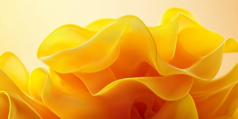 Wall Mural - elegant monochromatic yellow waves texture, minimalist abstract background, delicate gentle style