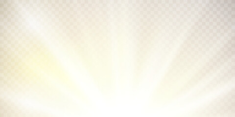 Wall Mural - glow light star, yellow sun rays, gold glare bokeh. flash yellow sun, star flashed with sparkles.