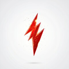 Wall Mural - Red Lightning Bolt Graphic Design (1)