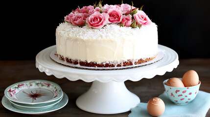 Poster -  rose coconut cake