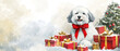 © WoofStudio - Adorable Old English Sheepdog Dressed with a Big Red Ribbon Showcasing Its Fluffy Coat and Playful Personality in a Charming Outdoor Setting Perfect for Pet Lovers and Dog Enthusiasts