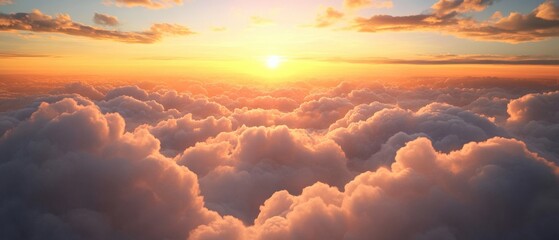 Wall Mural - sunrise over the clouds