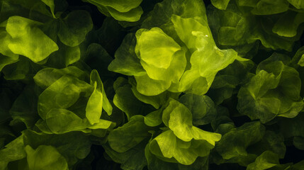 Fototapete - Delicate chartreuse green grape leaves drifting in tranquil background