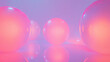 © annetdebar - Glowing neon spheres in soft diffused light - futuristic background design for digital art