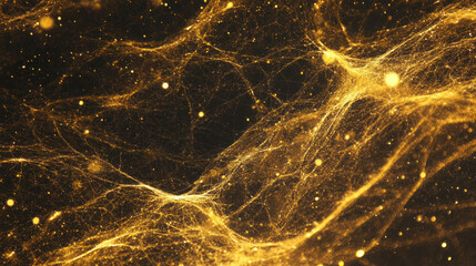 Golden frost covered spiderweb background for winter themed designs