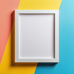 Sticker - Modern mock up poster frame on a colorful background