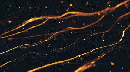 Abstract golden spiderweb with subtle motion for elegant background design