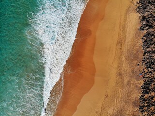 Canvas Print - Playa de la Escalera beach in Fuerteventura, Spain