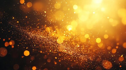 Golden glitter bokeh background