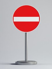 Wall Mural - 'no entry' traffic sign with a classic red circle and white horizontal bar