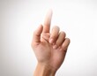 © Joseph - hand touching finger on a white background