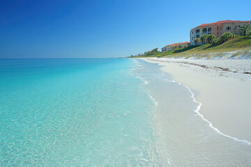 Wall Mural - A scenic beach at Clearwater, Florida, clear water, tropical and serene