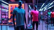 © Philipp - Mannequins in vibrant athletic shirts at a sports apparel store. Showcasing activewear fashion. Ideal for retail marketing and fitness campaigns.