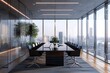 © graphicsflo13 - Modern Empty Home Office Room Interior With Blank Wall, Computer, Table, Bookshelf Mockup Frame -Ai