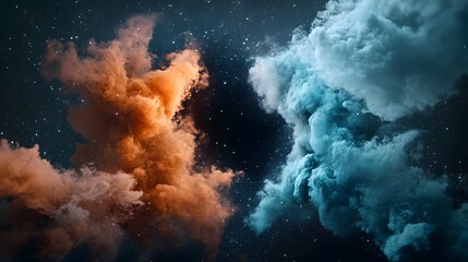 majestic galactic nebula stretching across the vast black expanse of cosmic emptiness showcasing the