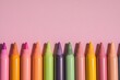 © Svetlana - Colorful crayons neatly aligned create vibrant contrast against