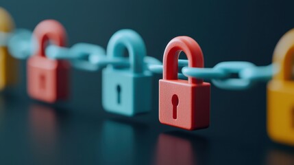 Protecting Sensitive Data with Advanced Encryption Techniques and Colorful Locks for Enhanced Security Visuals