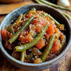 Canvas Print - Veggie-packed green bean stew