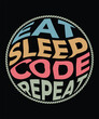 © Bd All Design - Eat Sleep Code Repeat t-shirt design