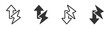 © Nkrumah - Energy increase and decrease vector icon design set. Energy rise and fall icon